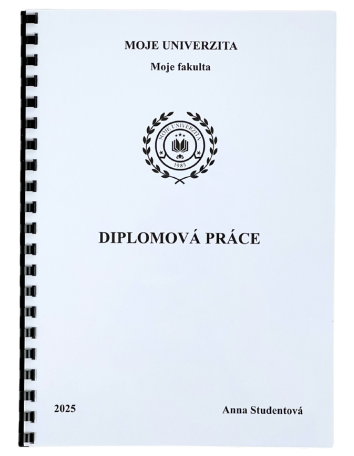 Kroužková vazba s černým plastovým hřbetem